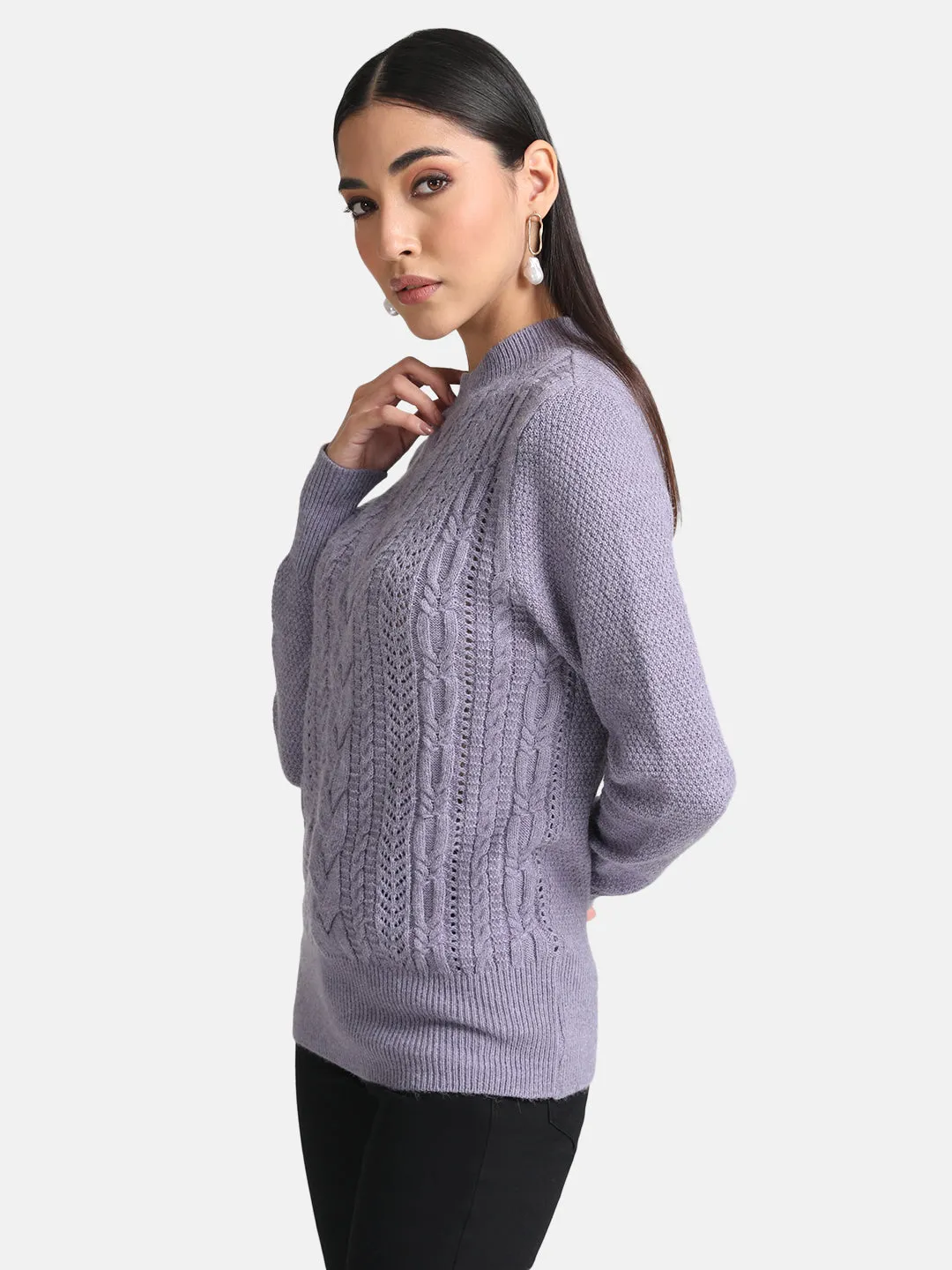 Cable Knit Turtleneck Sweater