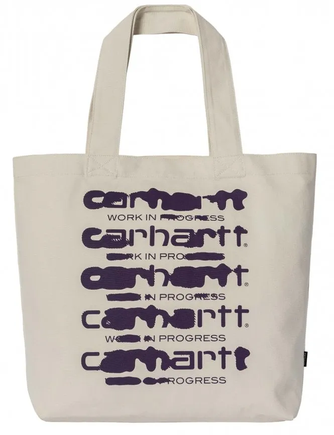 Canvas Graphic Ink Bleed Tote Bag - Wax/Tyrian