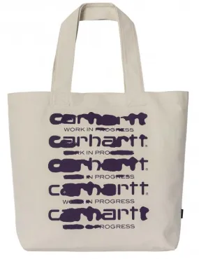 Canvas Graphic Ink Bleed Tote Bag - Wax/Tyrian