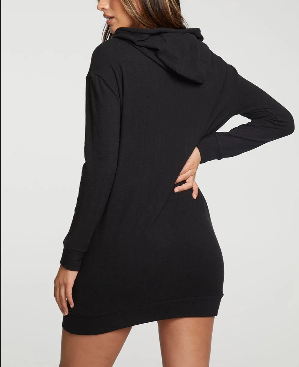 Chaser Bliss Knit Long Sleeve Hooded Dress