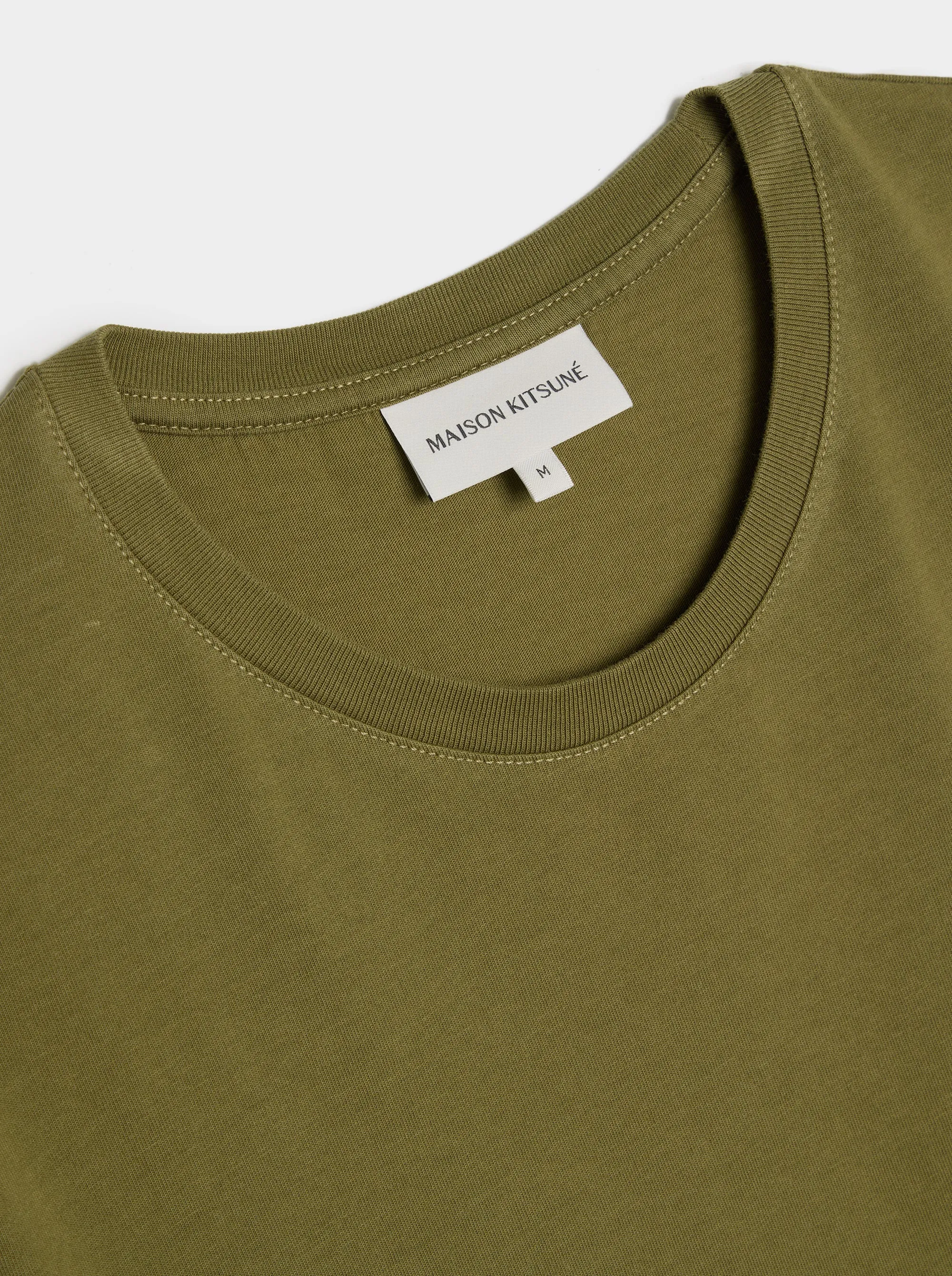 Chillax Fox Patch Regular Tee Shirt, Military Green