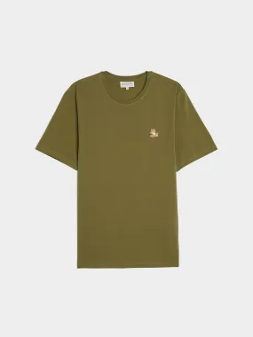 Chillax Fox Patch Regular Tee Shirt, Military Green