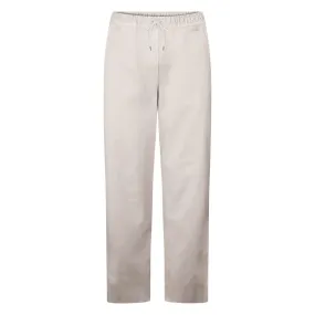 Colorful twill pants in ivory white.