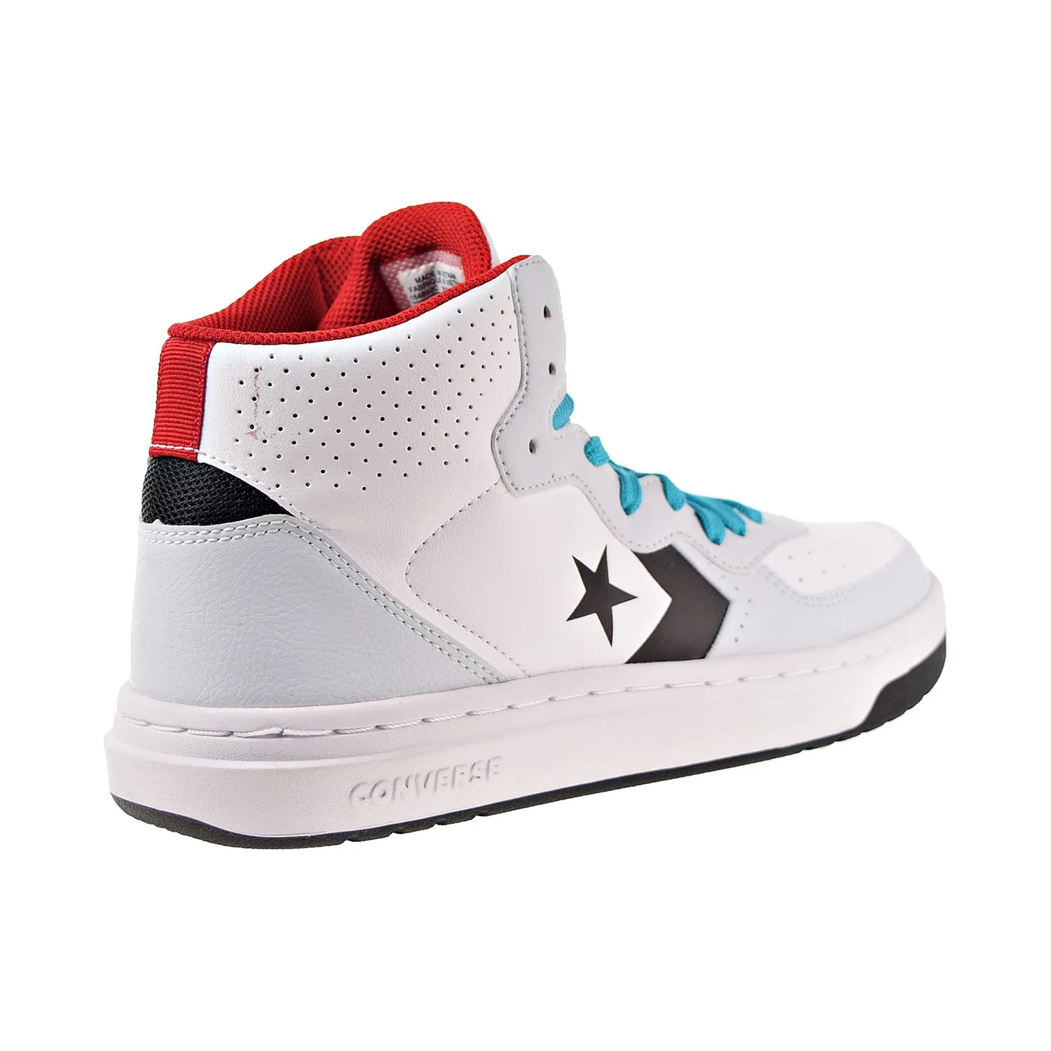 Converse Men's White-Black-Pure Platinum Rival Mid Shoes