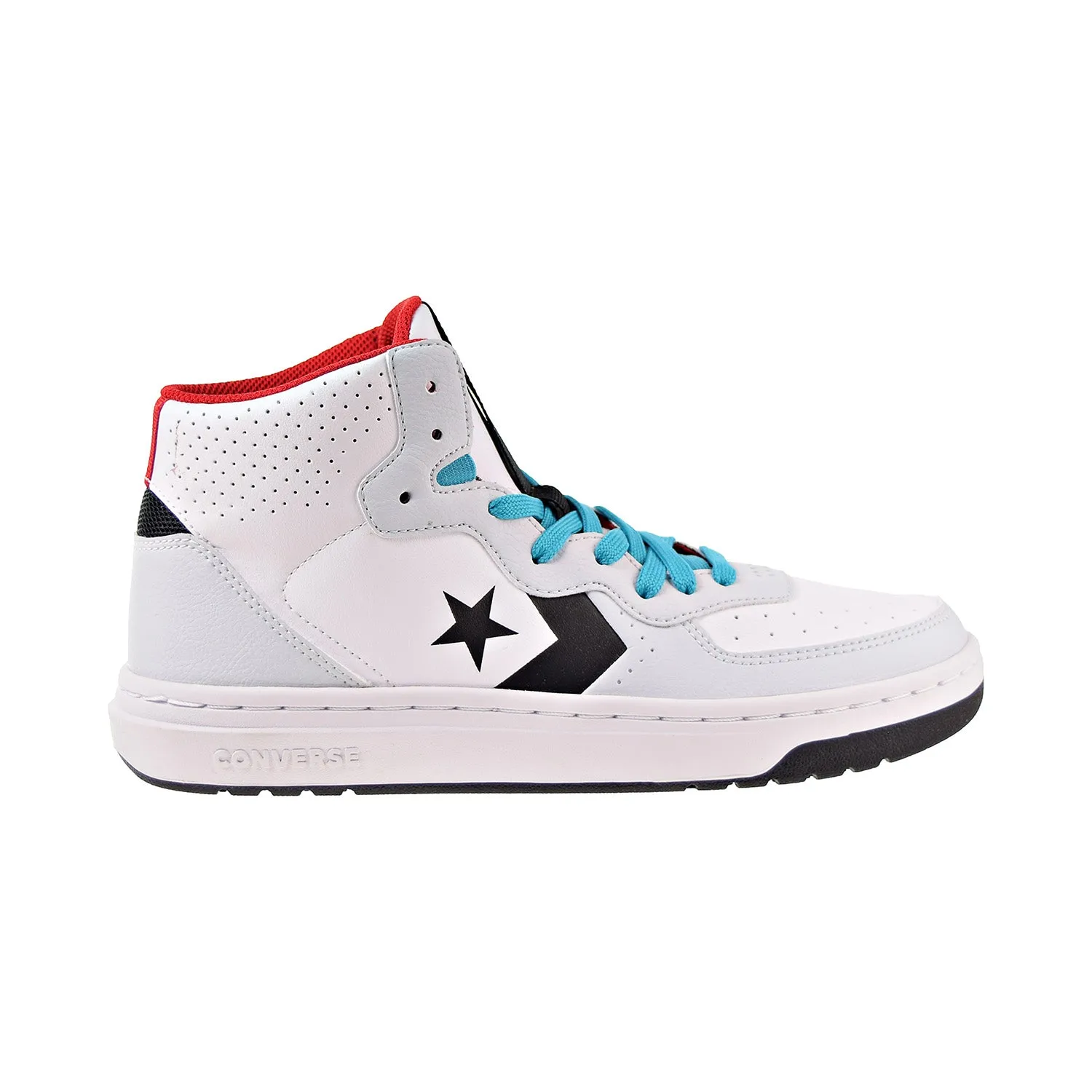 Converse Men's White-Black-Pure Platinum Rival Mid Shoes