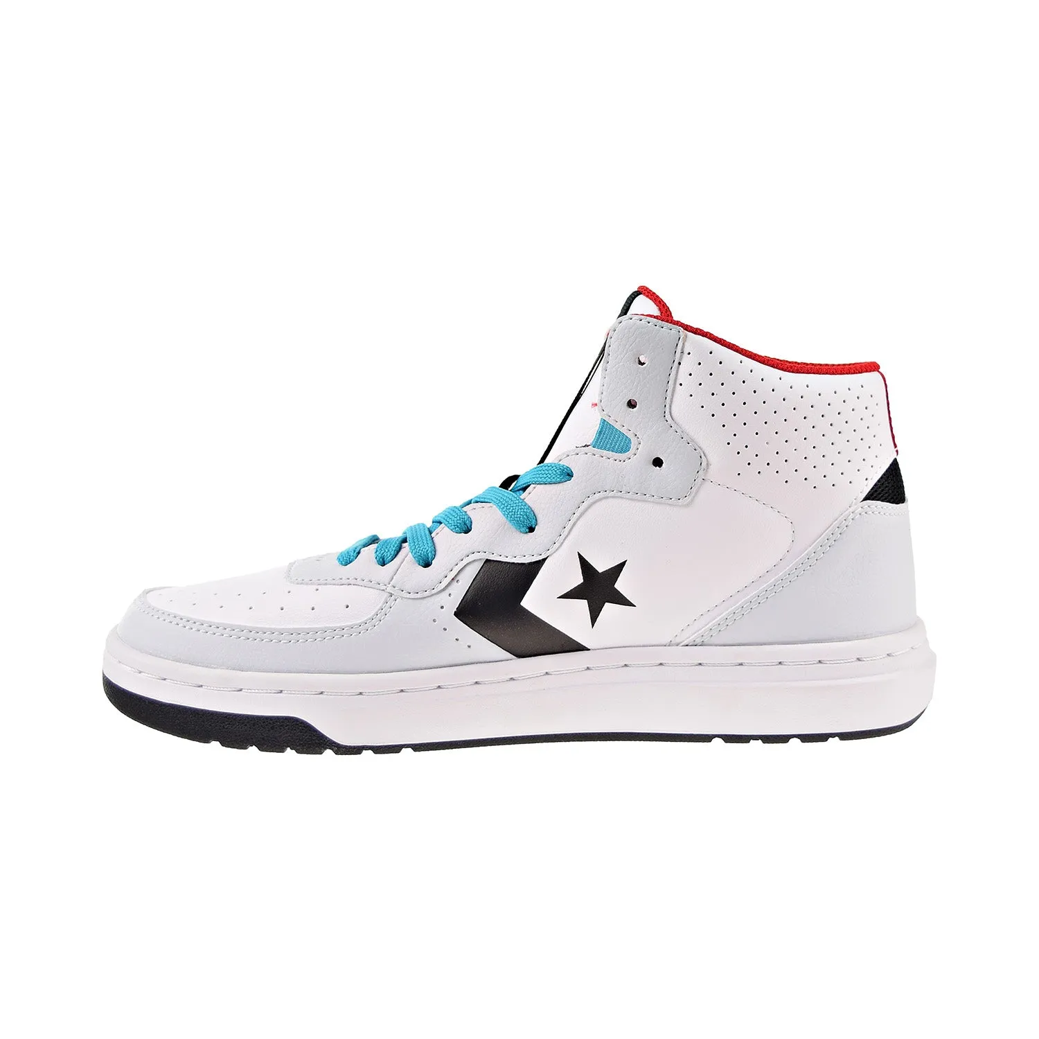 Converse Men's White-Black-Pure Platinum Rival Mid Shoes