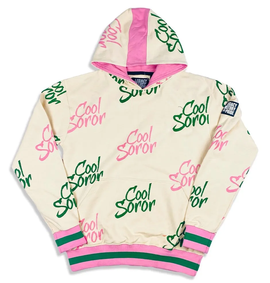 COOL SOROR Hoodie (Pink/Green) by Rashan Ali