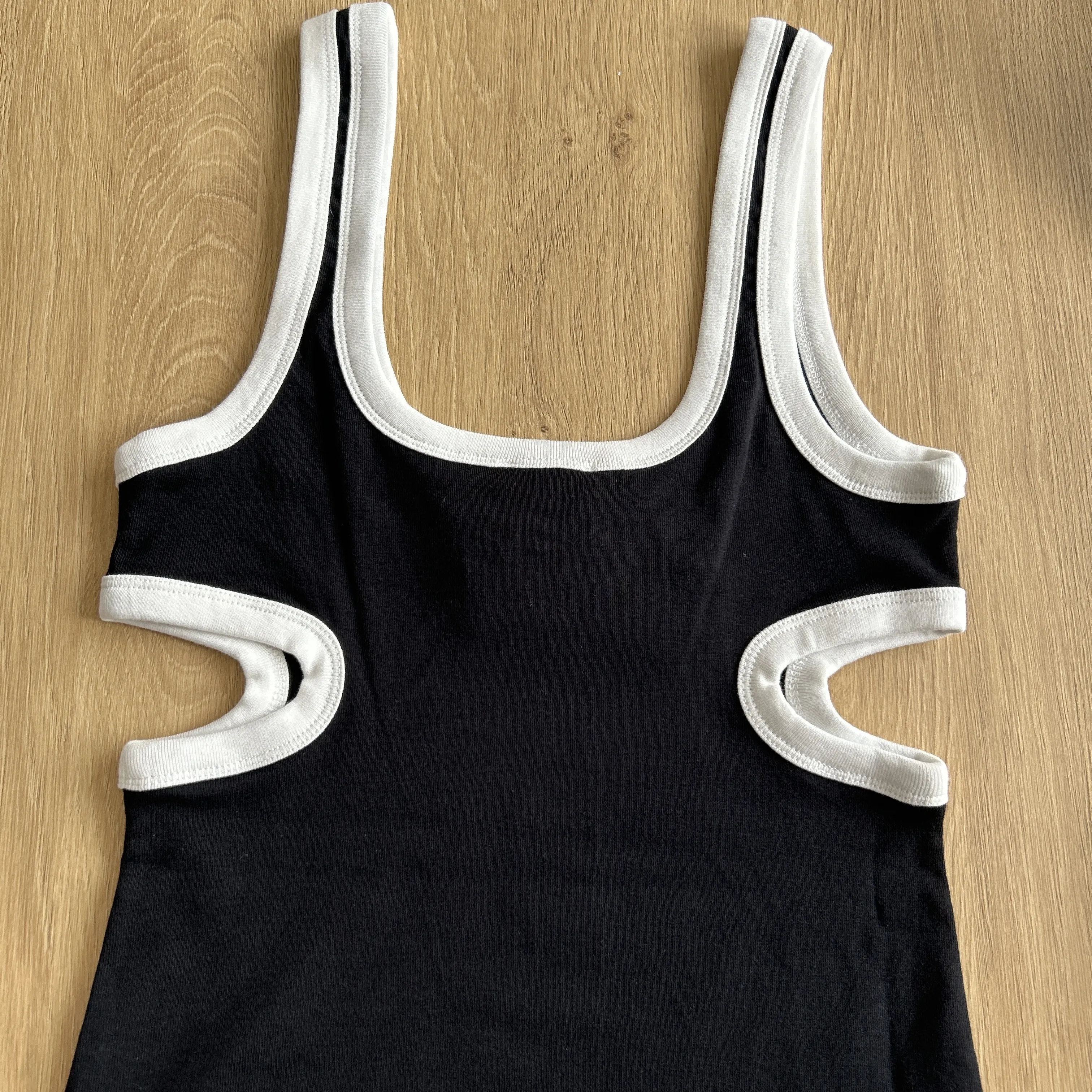 Courreges Cotton Logo Tanks & Camisoles Outlet - Rib Plain