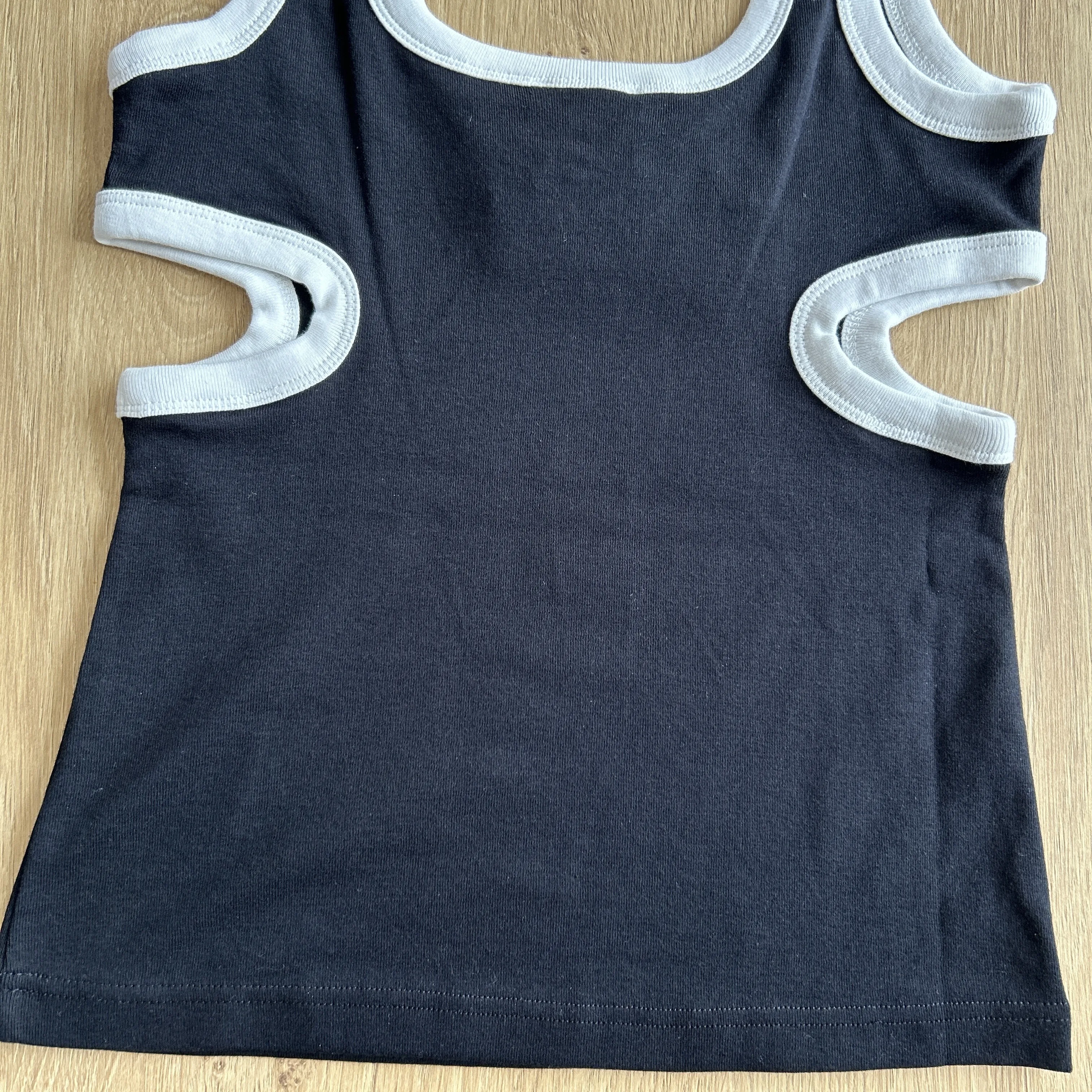 Courreges Cotton Logo Tanks & Camisoles Outlet - Rib Plain