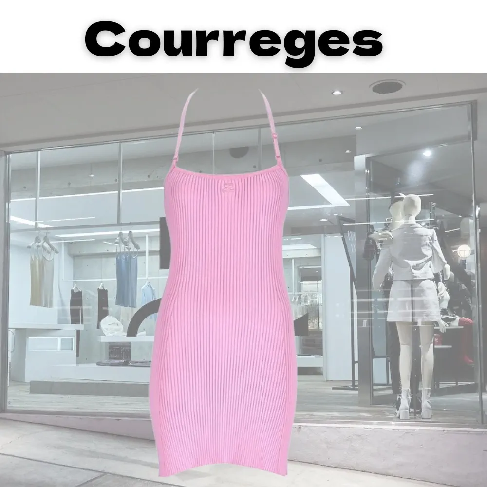 Courreges Rib Logo Tanks & Camisoles