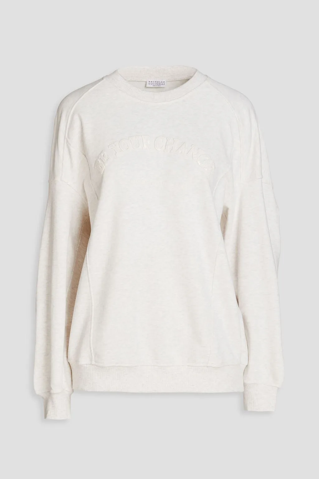 Crew Neck Rib Cotton Hoodies & Sweatshirts by Brunello Cucinelli