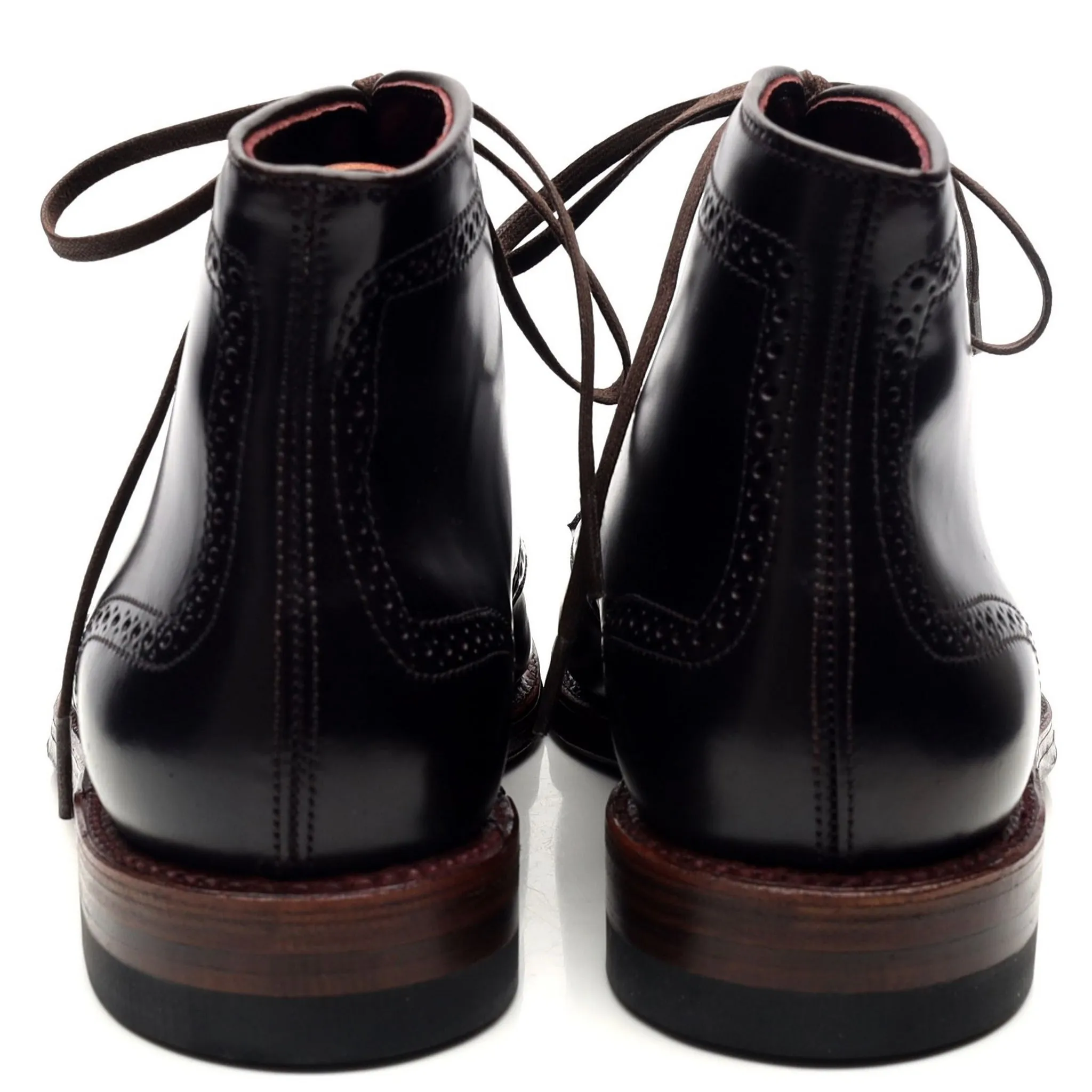 'D9842H' Burgundy Cordovan Leather Boots UK 6.5 US 7 E