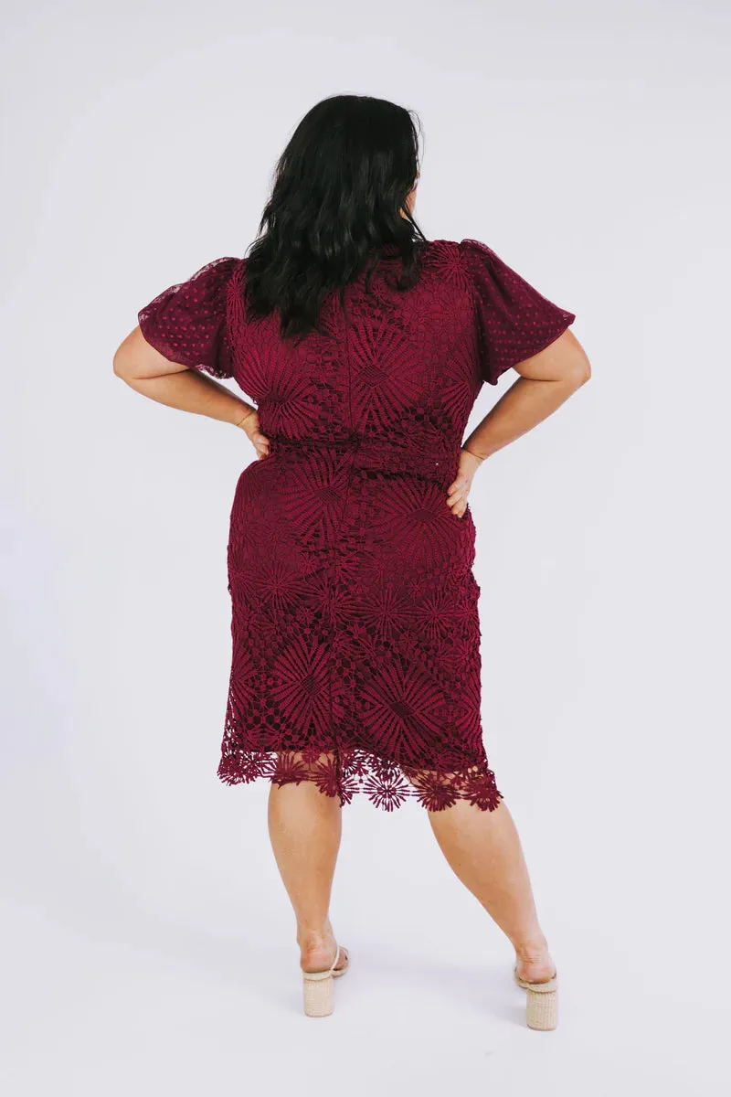 Daphne Dress Berry Red