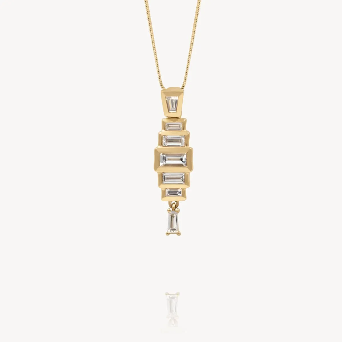 Diamond Baguette Stackable Necklace