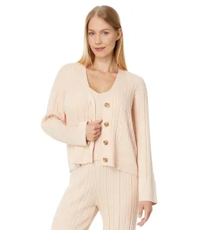 Eberjey Organic Cotton Sweater Rib Cardi