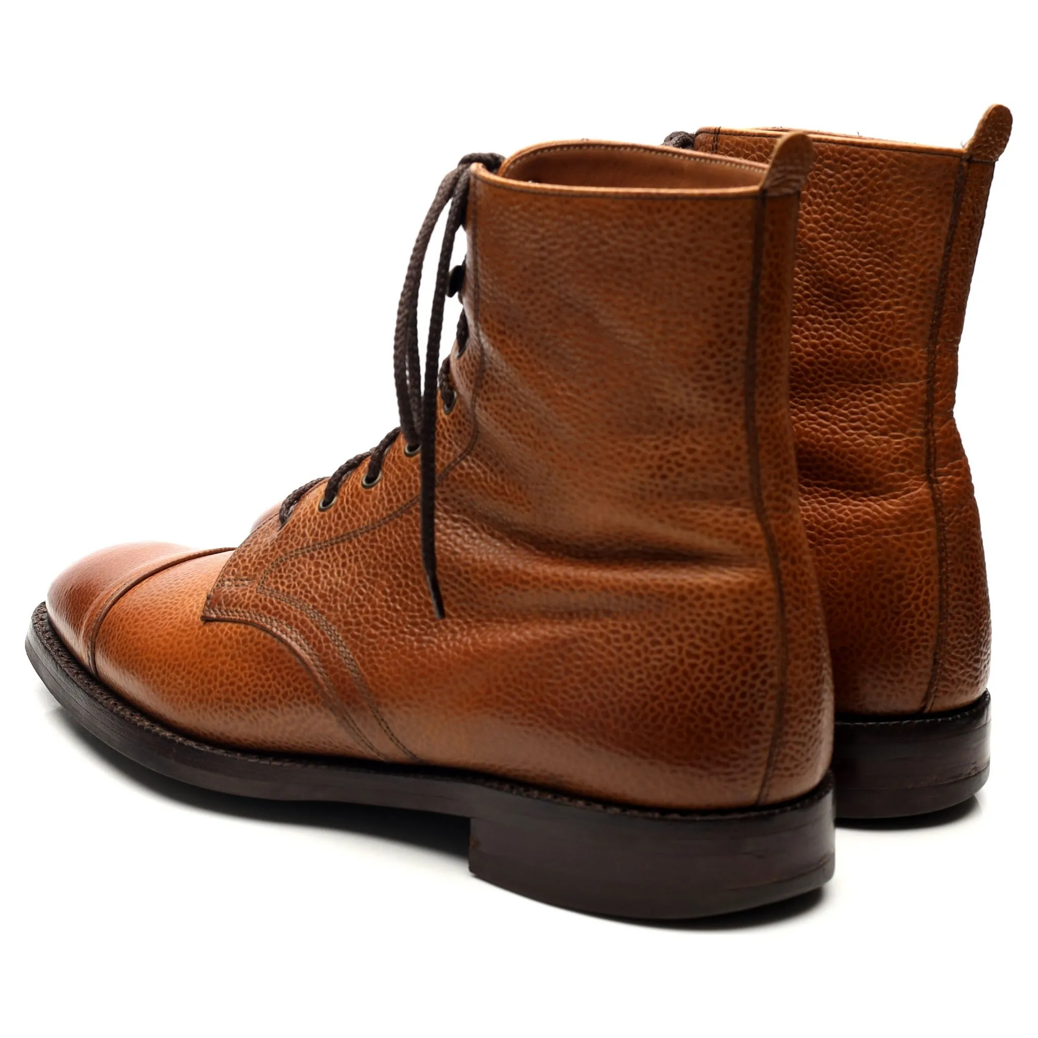 'Elliot' Tan Brown Leather Boots UK 8 F