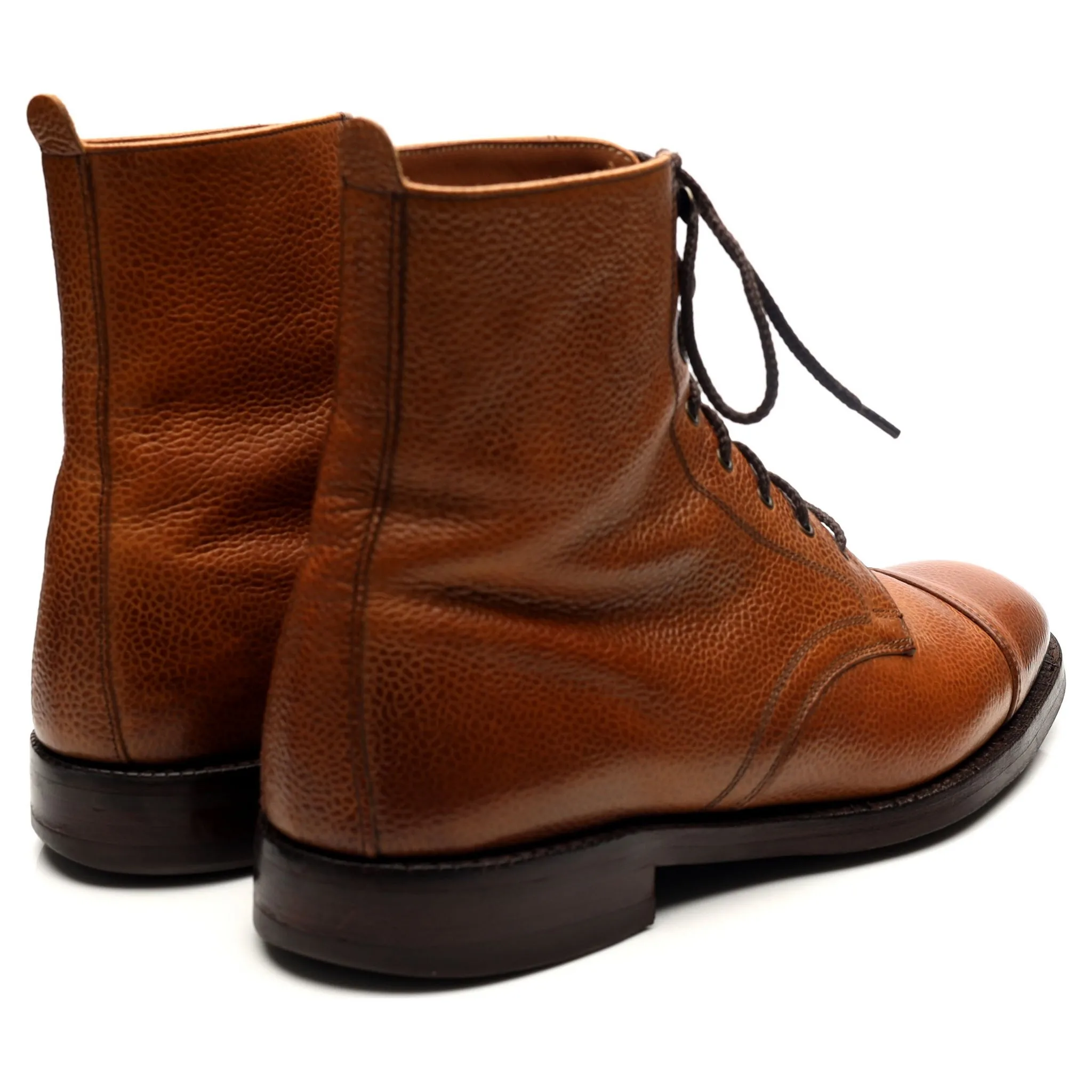 'Elliot' Tan Brown Leather Boots UK 8 F