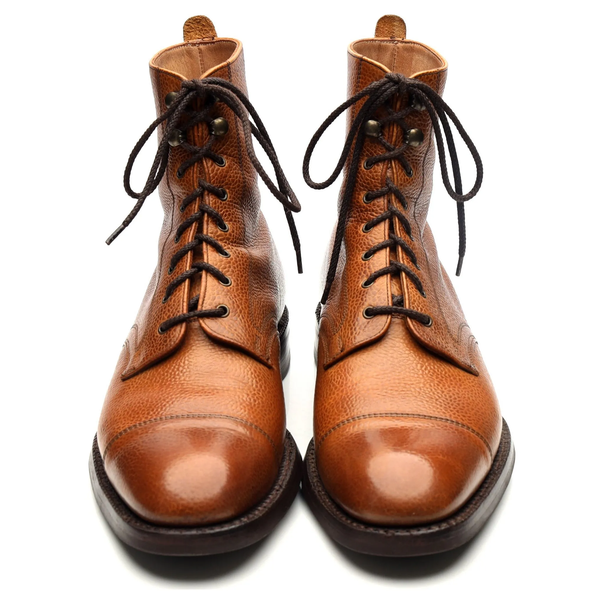 'Elliot' Tan Brown Leather Boots UK 8 F