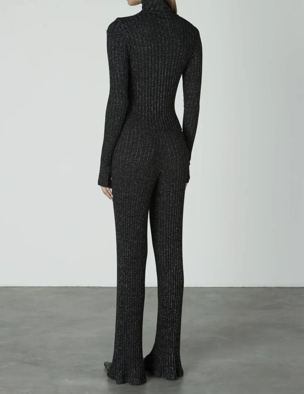 Enza Costa - Lurex Sweater Rib Turtleneck