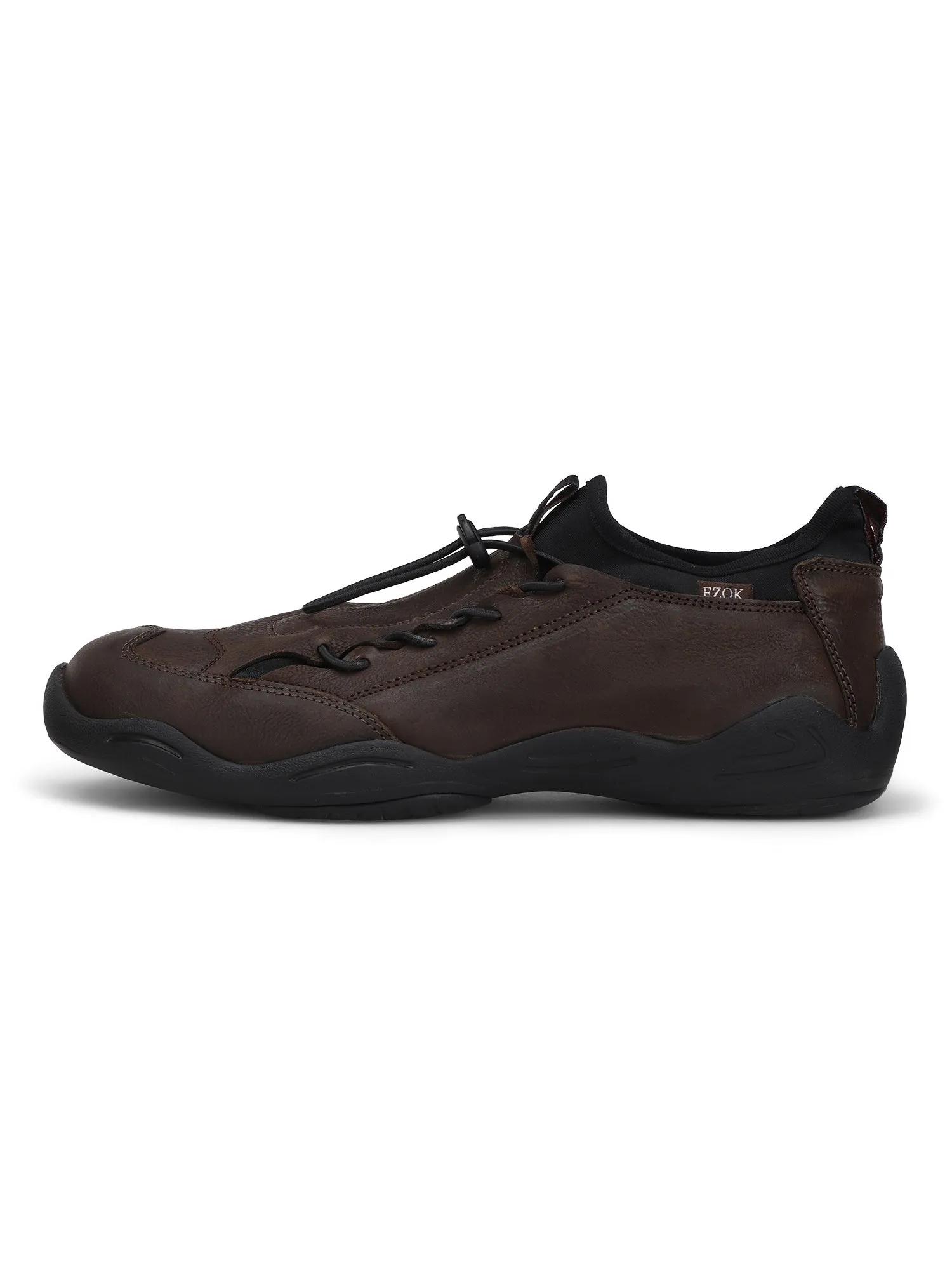 Ezok Brown Nubuck Leather Men's Sneakers