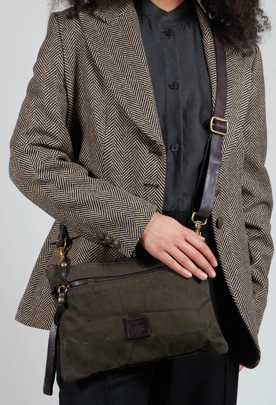 Fabric Bag in Military and Grey