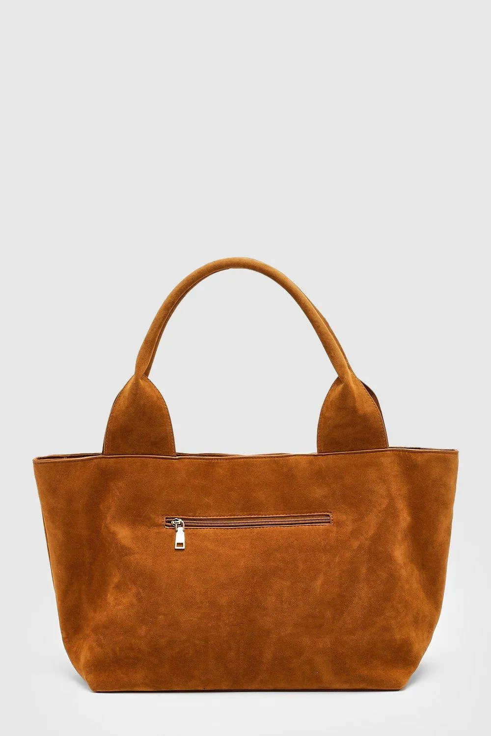 Faux Suede Oversized Tote Bag