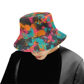 Fiesta Colors Bucket Hat | UV Blacklight Reactive Paint Splatter