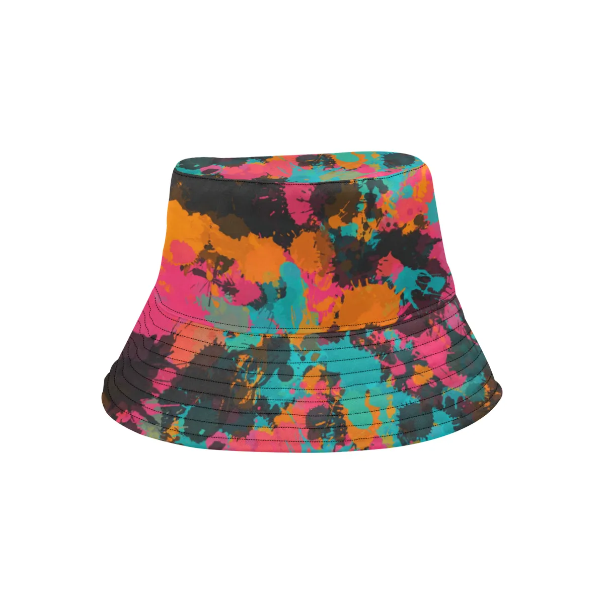 Fiesta Colors Bucket Hat | UV Blacklight Reactive Paint Splatter