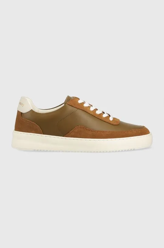 Filling Pieces leather sneakers Mondo Mix brown color 46725071268