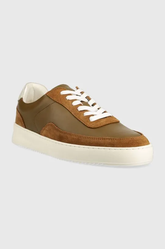 Filling Pieces leather sneakers Mondo Mix brown color 46725071268