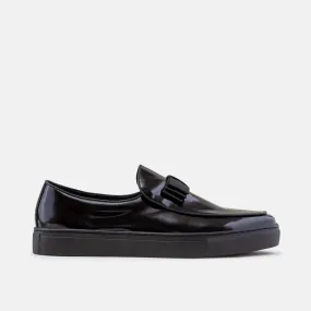 Godfrey black leather loafers sneakers