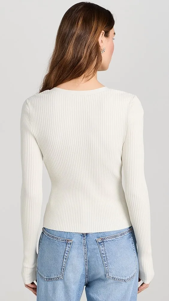 Good American Ribbed Long Sleeve Cardigans