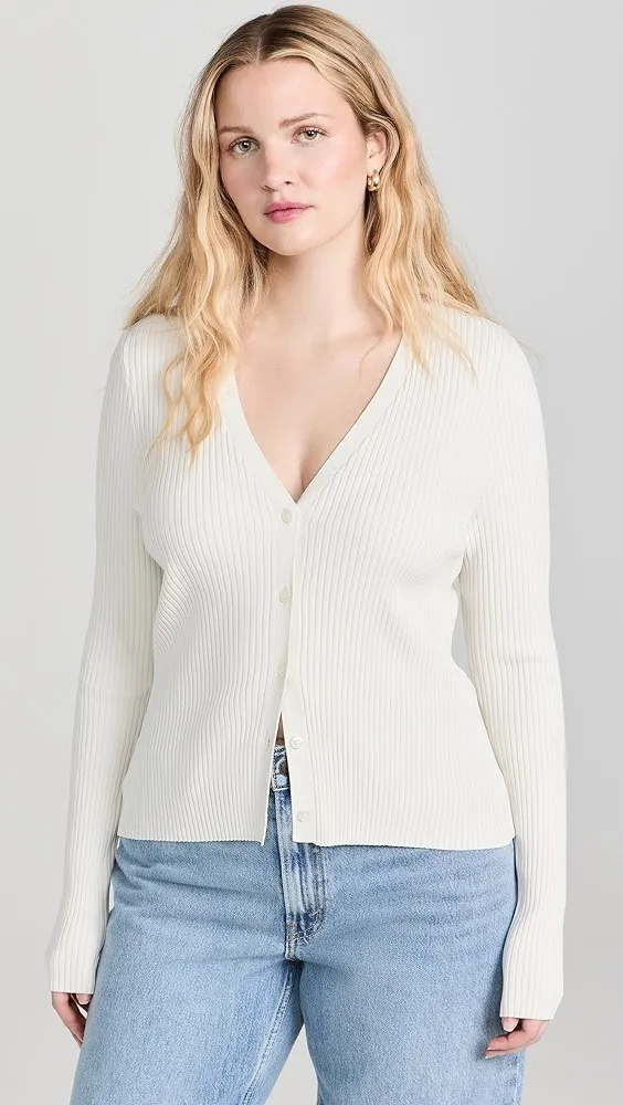 Good American Ribbed Long Sleeve Cardigans