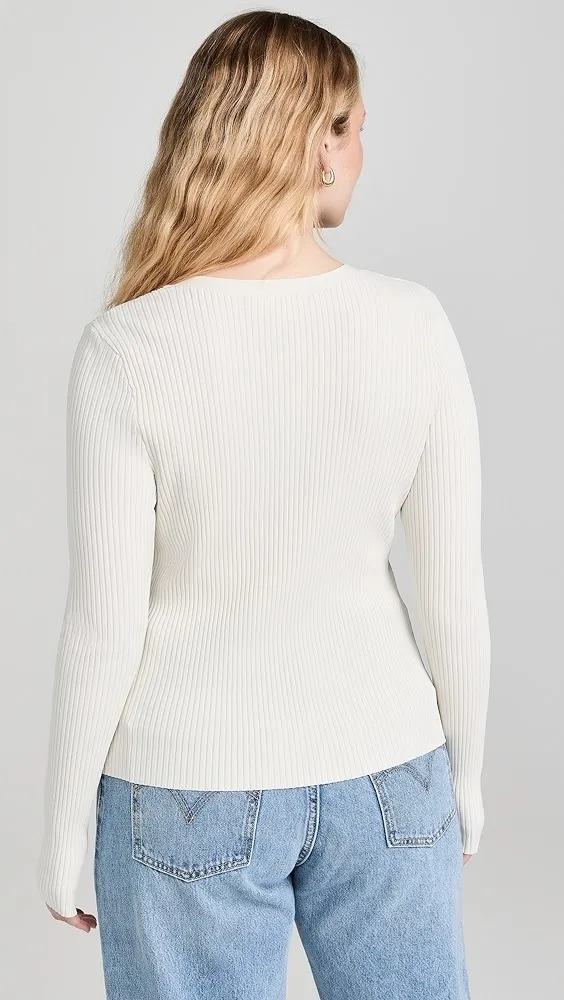 Good American Ribbed Long Sleeve Cardigans