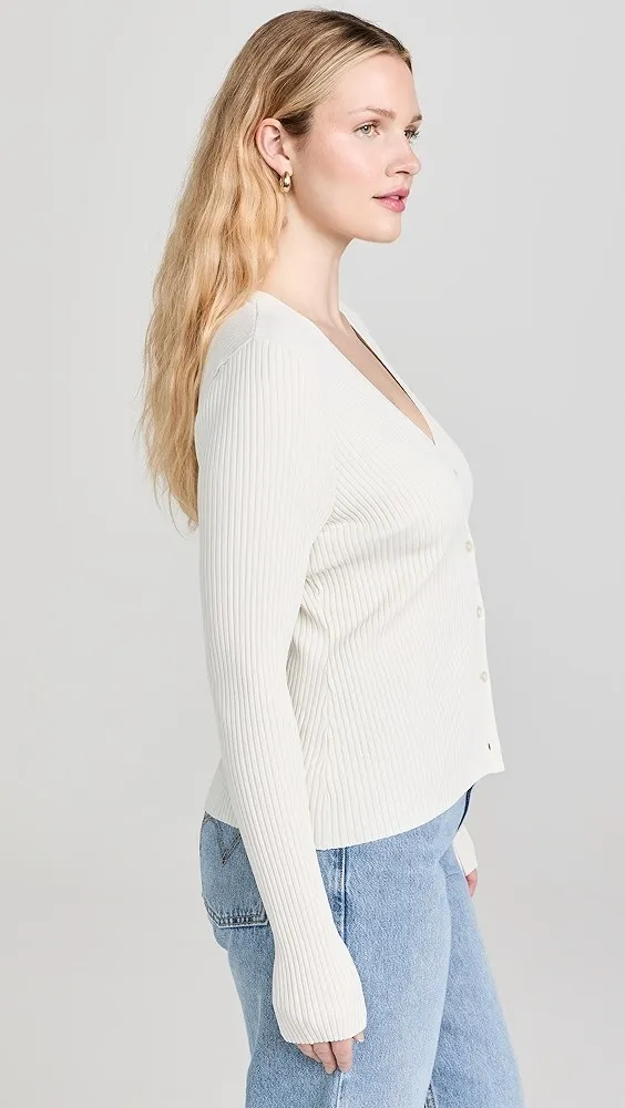 Good American Ribbed Long Sleeve Cardigans