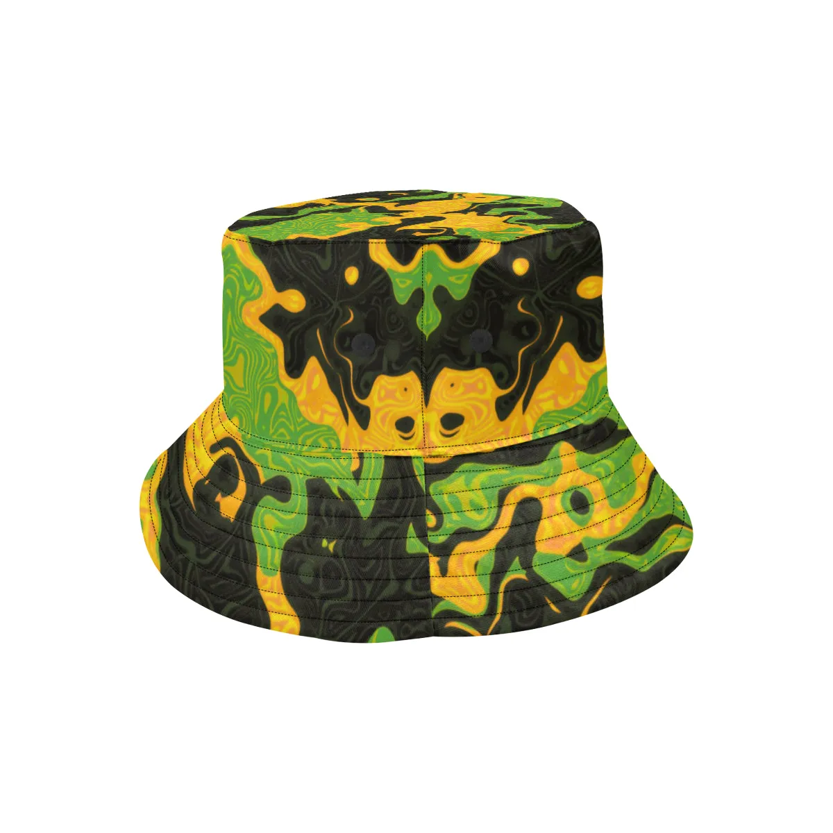 Green and Orange Rave Camo Bucket Hat - Price, Reviews, Stylish Design, High-Quality Material - Buy Now!