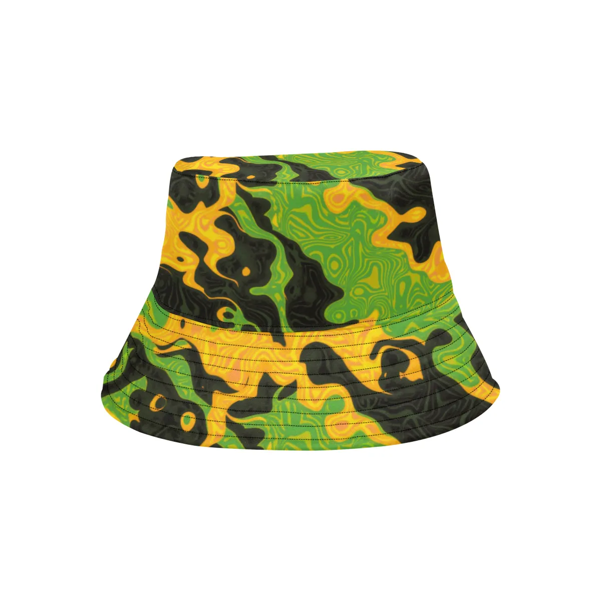 Green and Orange Rave Camo Bucket Hat - Price, Reviews, Stylish Design, High-Quality Material - Buy Now!