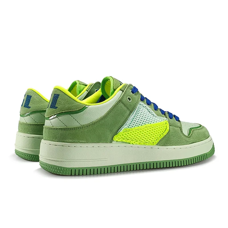 Green Mesh Skateboard Sneakers