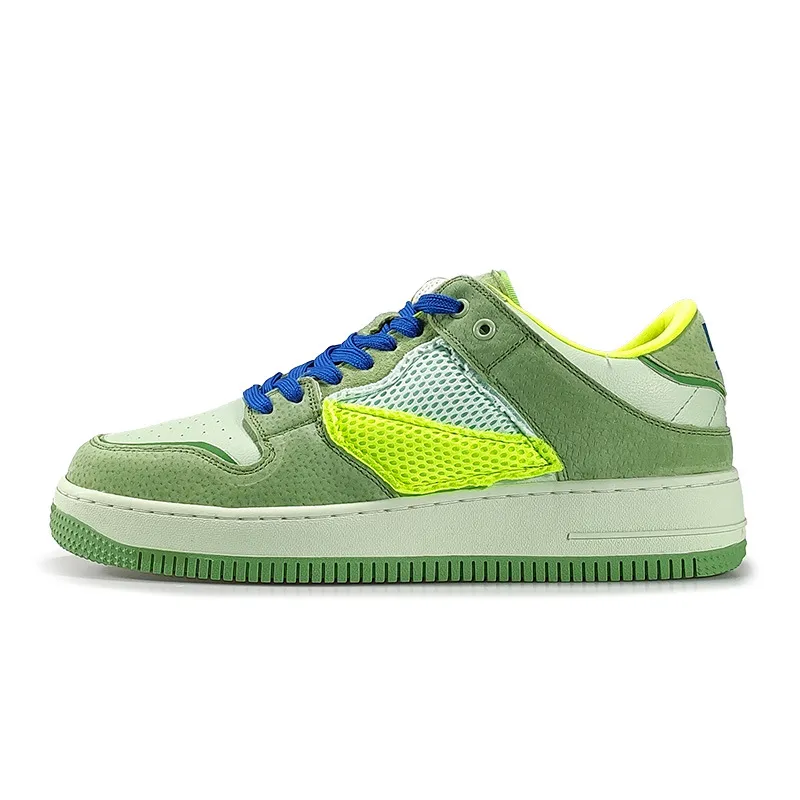 Green Mesh Skateboard Sneakers