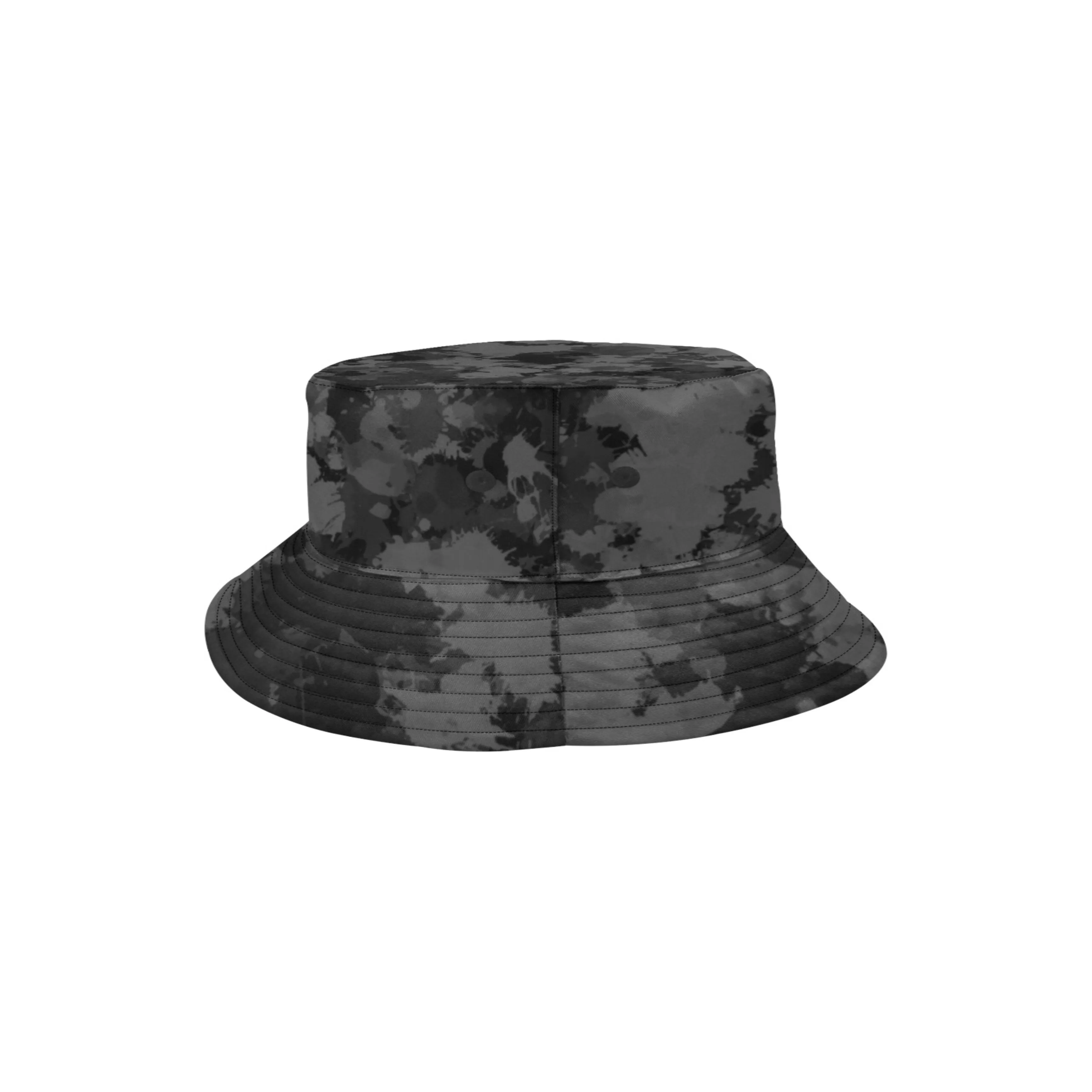 Grey and Black Paint Splatter Bucket Hat - Shop Now