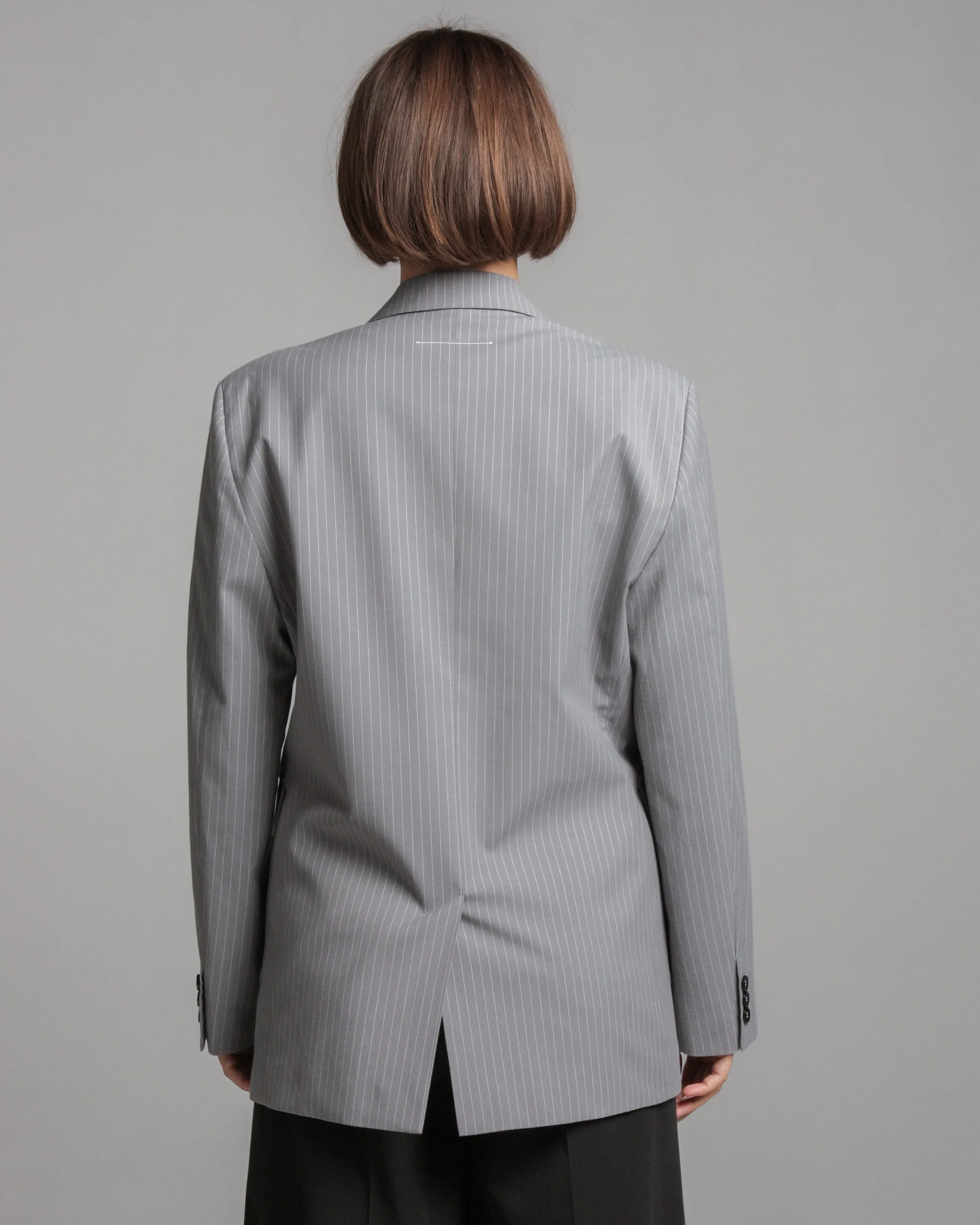 Grey Pinstripe Blazer