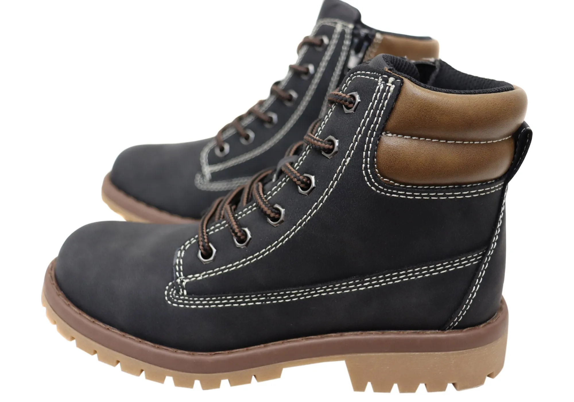 Grosby Dusty Kids Comfortable Lace Up Boots