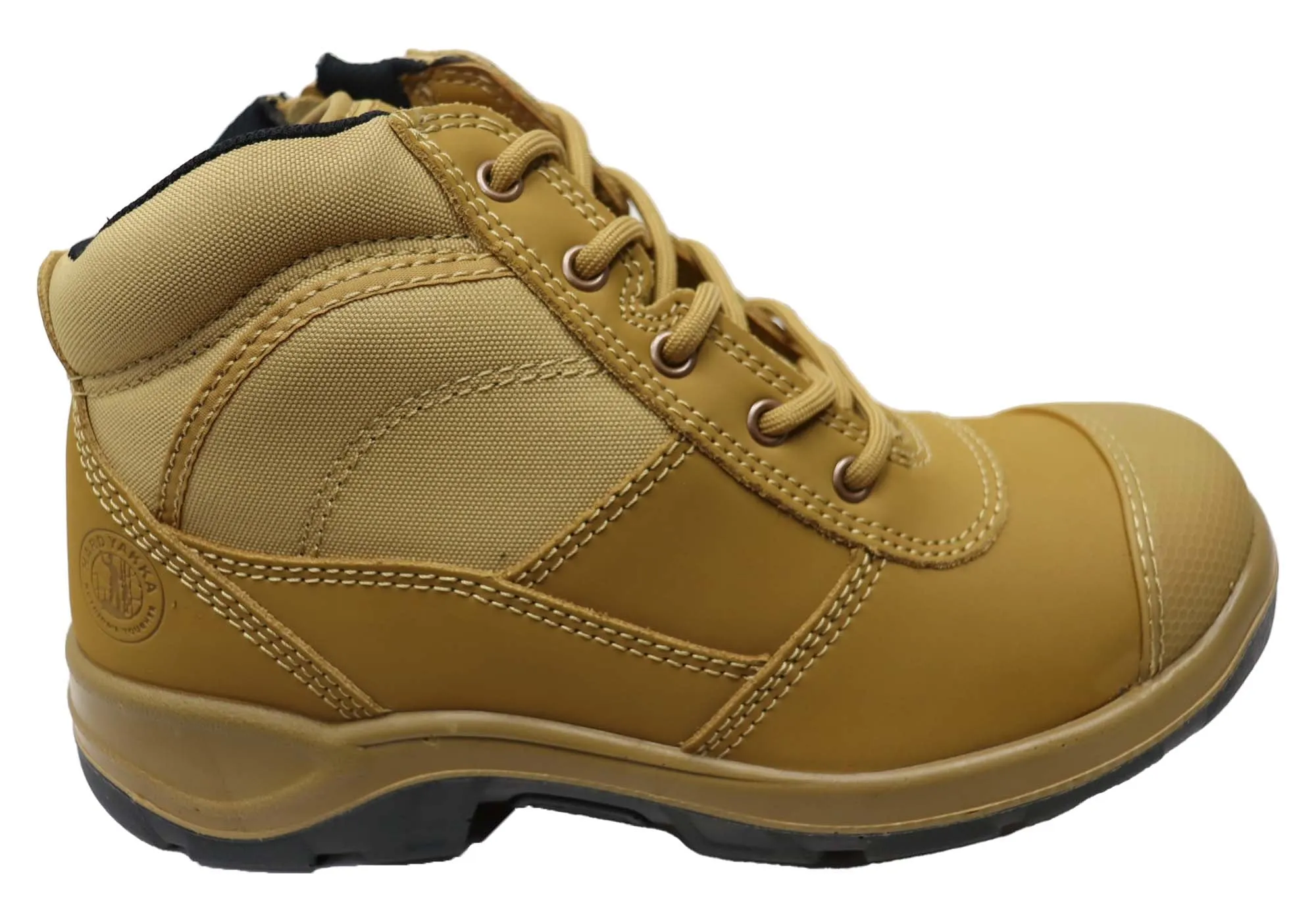 Hard Yakka Mens Comfortable Leather Steel Toe Cap Safety Boots