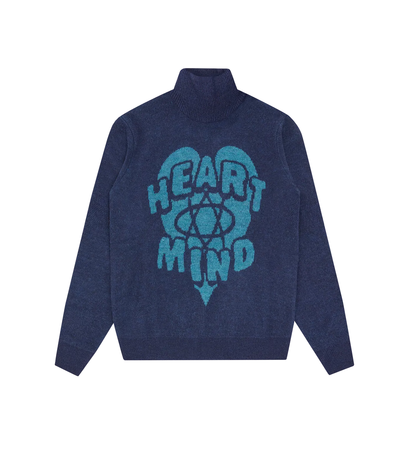 HEART & MIND Navy Knitted Turtle Neck Jumper