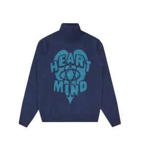 HEART & MIND Navy Knitted Turtle Neck Jumper