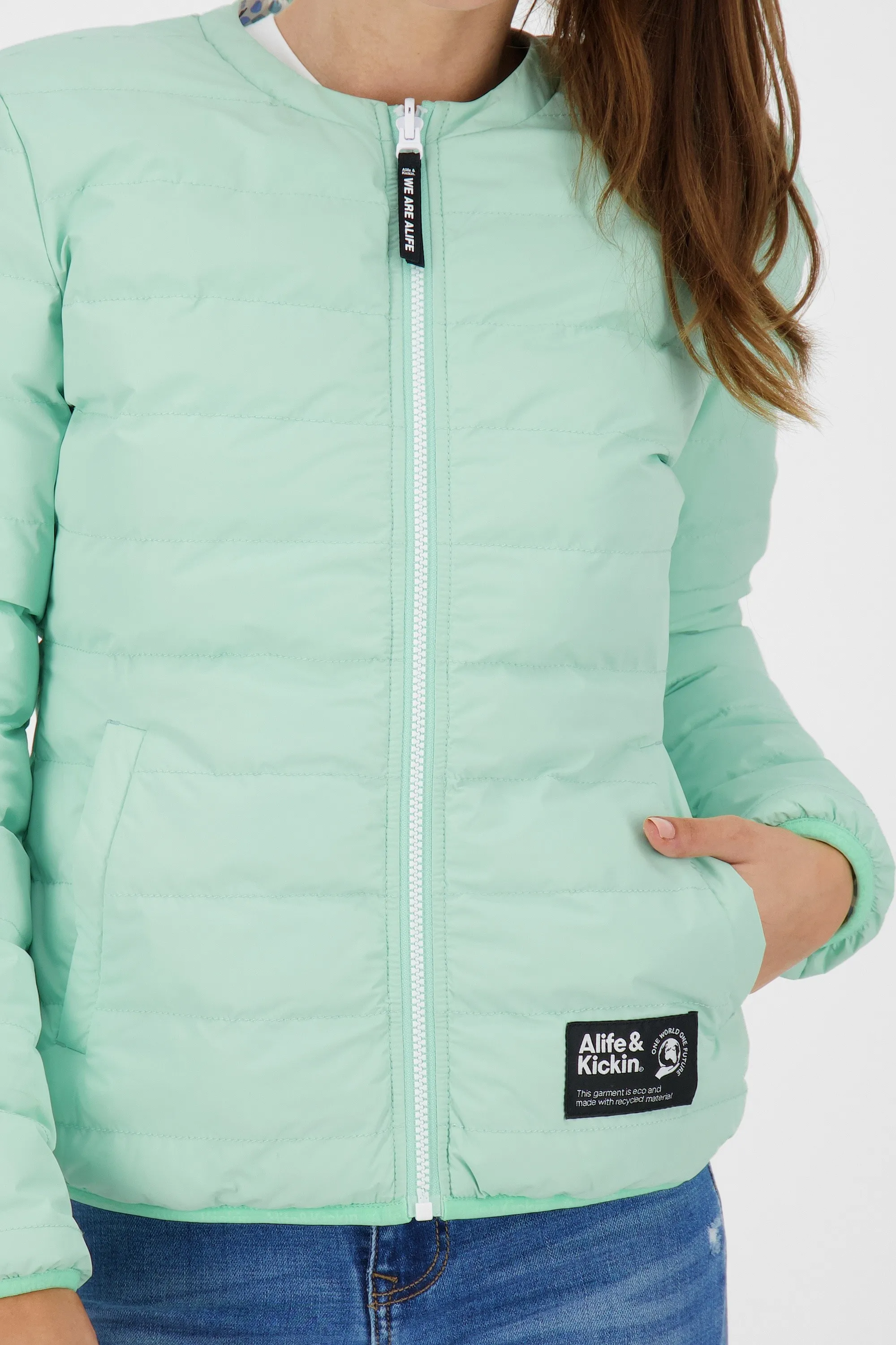 jacket ALIFE AND KICKIN Nova - Aqua - women´s