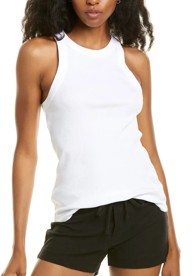 James Perse Rib U-Neck Cotton Tanks & Camisoles