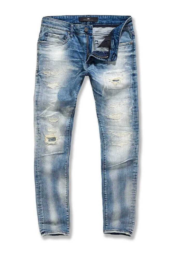 Jordan Collins Men's Blue Ripped Jeans Studio