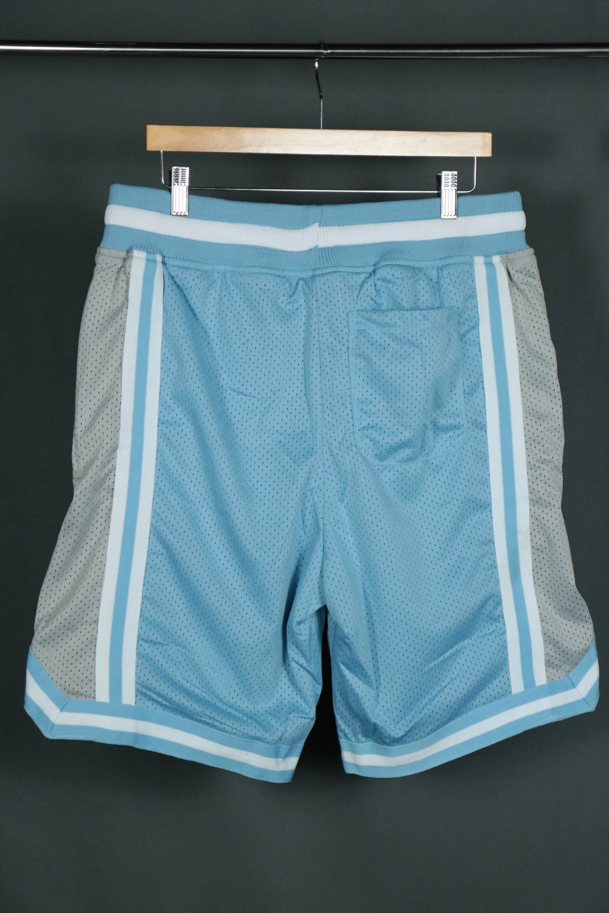 Jordan Craig 8902SA Chapel Hill basketball shorts light blue gray white