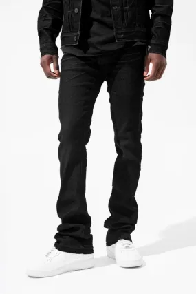 Jordan Craig Black Denim Men's Jeans - Gaucho Stacked Pant